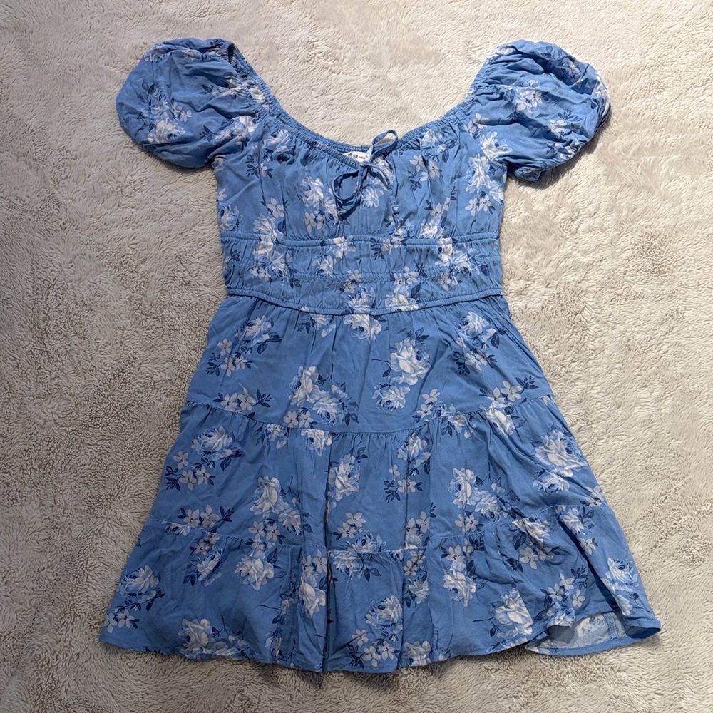 Hollister Blue Floral Mini Dress